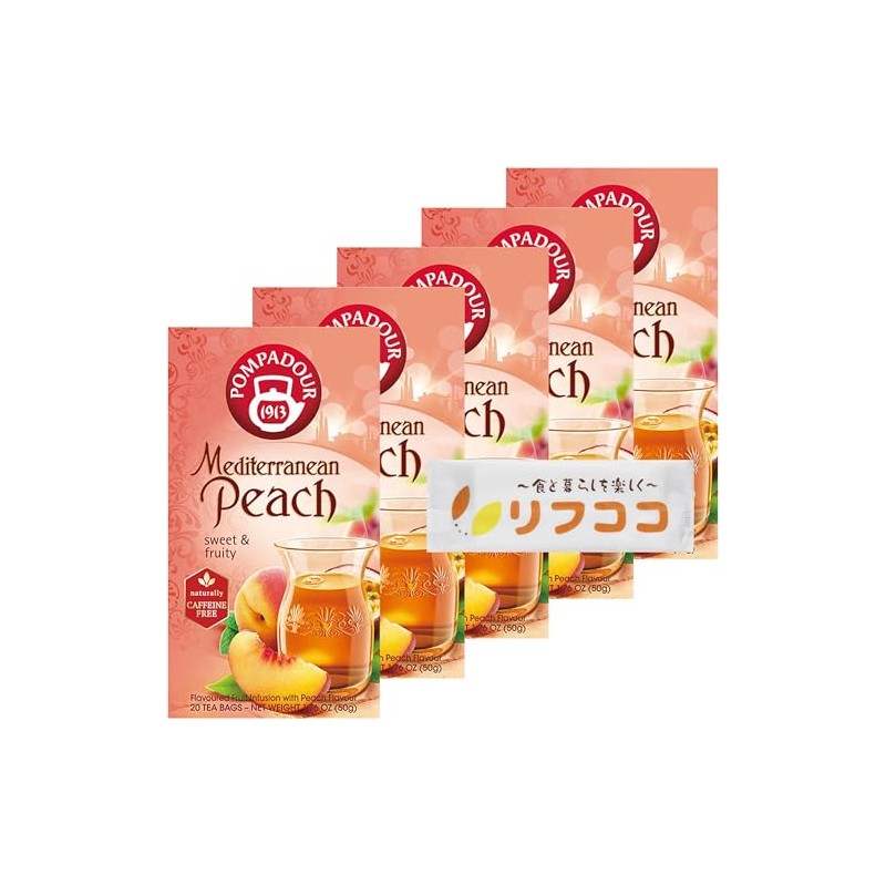 Pompadour Mediterranean Peach 1 Box (20 TB Pack), Set of