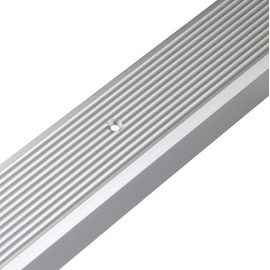 Gedotec Stair Profile Aluminium Step Edge Profile Aluminium Angle Profile Silver | 2000 mm | Floor Profile Perforated for Screwing | Angle Protection Profile 41 x 23 mm | 1 Piece - Stair Angle Profile