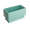 Creative Co-op Ceramic Hobnail Planter with Scalloped Edge and Polka