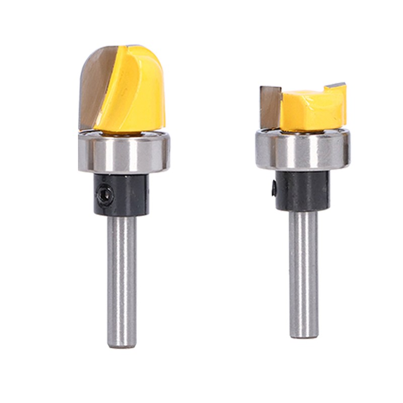 6Pcs Flush Trim Bit 6mm Shank Pattern Router with Bearing