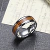 King Will Nature 8mm Real Wood Tungsten Carbide Ring High