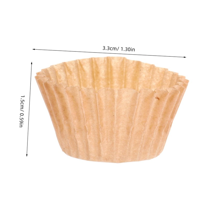 NOLITOY 1000pcs Mini Muffin Baking Cups Kraft Paper Cupcake Liners