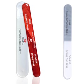 Bliss Kiss Nano Glass Nail Files & Buffer for Weak, Brittle, Peeling Nails for Women for Natural Nails with Case