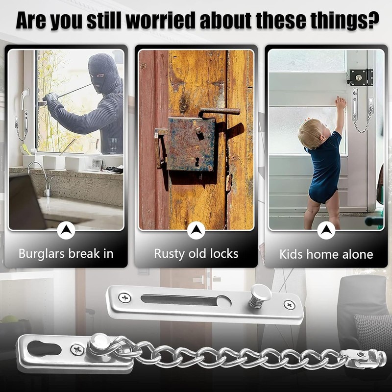 Door Chain Lock, Door Chain Security Lock, Stainless Steel Door
