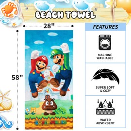 75 x 150 cm Beach Towel Children, Beach Towel Microfibre, Swimming Bath Towel, Beach Towel Large Beach Towel for Children, Teenagers, Children's Towel, Beach Towel for Children, Super Hero Gift for