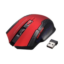 Unbranded 2.4GHz Wireless Gaming Mouse USB Receiver Optical for Laptop Computer DPI USA - Red