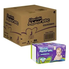 2 Pza Pañales Kleenbebé Absorsec Etapa 5 Unisex 320 Piezas