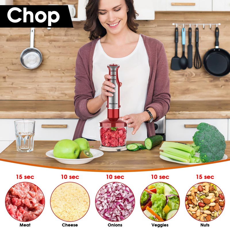 Immersion Blender Handheld for Kitchen,Emulsion Blender Handheld,6 Speed Electric Hand