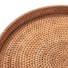 Rattan Large Serving Tray, Wicker Round Fruit/Bread Serving Basket, Extra