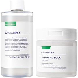 Swimming Pool Toner & Toner Pads Set – Hydrating & Exfoliating Duo for Pore Care and Smooth, Radiant Skin | Korean Vegan Skincare with Hyaluronic Acid & Centella