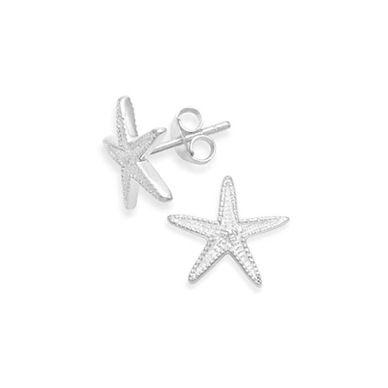 Heather Needham Sterling Silver Starfish Earrings - SIZE: 10mm Starfish