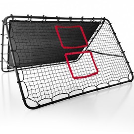 Double-Sided Soccer Rebounder Net - Portable Bounce Back Trainer for Soccer, Baseball, Softball, Lacrosse | Adjustable Practice Target Pitchback Net for Backyard Training Equipment Gift for Kids,6x4ft