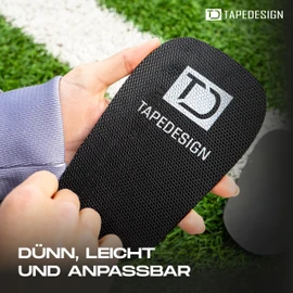 TAPEDESIGN® - Performance Shinguards 2.0 (Black Edition) Shin Pads Football Men Women Children Black Shin Pads for Football Socks Individually Adjustable Shin Pads Non-Slip