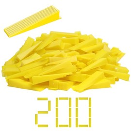 DGSL Tile Leveling System Tile Wedges, 200PCS Reusable Tile Leveling Wedges for 1/8", 1/16", 1/32" Tile Spacers, Tile Leveling Clips and Tile Leveler Installation