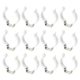 12 Pieces LED Light Tube Holder Clips with Plastic Finish Stainless Steel T12 U Clips Holder Bracket for LED Fluorescent Tube LED Light Tube Holder Bracket without Screws
