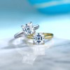 2.5 CTW Luxury Asscher Cut Solitaire Moissanite Engagement Ring S925