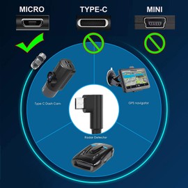 Gebildet Micro USB Dash Cam Hardwire Kit with Low Voltage Protection, 12V-24V to 5V, 13ft/320cm Car Dash Camera Charger Power Cord for Dashcam Supply Radar Detectors