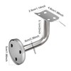 ZOENHOU 12 Pack Stainless Steel Handrail Brackets, Curved Handrail Brackets