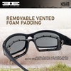 Epoch Lacrosse Hybrid Motorcycle Sunglasses Black Frames Smoke Lens ANSI