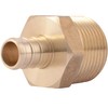SharkBite 1/2 x 3/4 Inch Crimp MNPT Male Adapter, Brass