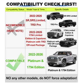 Grill Lights for Toyota Tundra 2022-2026 Platinum & 1794 Edition, White