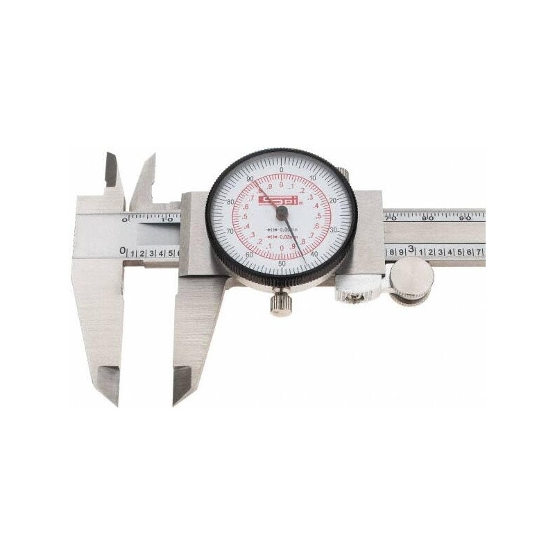 SPI 17-965-5 Dual Scale Inch Metric Dial Caliper: 0" to