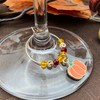 Thanksgiving Wine Glass Charms, Harvest Glass Markers, Thanksgiving Hostess Gift,