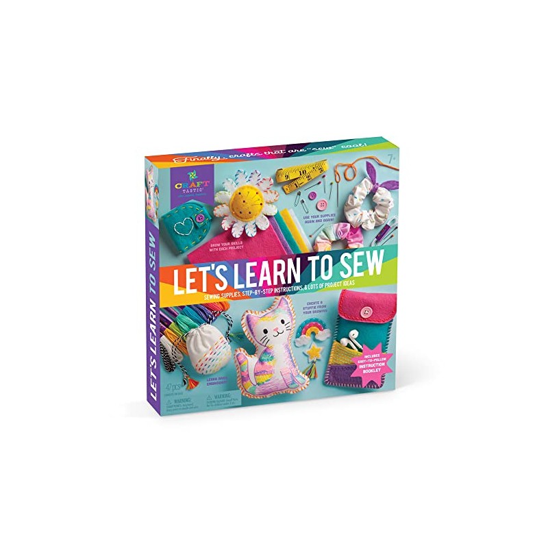 Craft-tastic Let's Learn to Sew – Mini kit de costura,