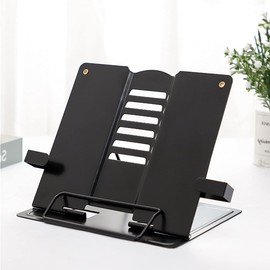 KETIEE Book Stand Book Holder Reading Stand Metal Reading Stand Cookbook Holder Book Stand School Children Multifunctional Book Stand for Reading Kitchen and Office (Black)