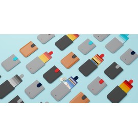 Allocacoc Slim wallet, DesignNest DAX wallet, Cascading pull-tab wallet, Hold upto 6 cards, small wallet, Card holder, Purse (Red Grey, Polyester)