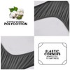 Luxury Bedding Fitted Sheet Double - Plain Dyed Charcoal Bed