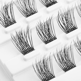 Lash Clusters, DIY Eyelash Extension, Reusable Volume Individual Lashes, Wispy Artificial Natural Look for Cluster Lashes, C Curl Lashes Pack (Volume-16mm)