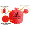 APQ Pack of 25 Red Biohazard Waste Bag Liners 40