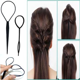 8Pcs Hair Brushes Set with 4Pcs Topsy Hair Tail Tools 1Pcs Bristle Teasing Hair Brush 1Pcs Edge Control Brush 2Pcs Metal Pin Rat Tail Combs for Woman Girl Styling,Edge&Back Brushing Pink (black)