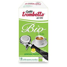 Caffè Trombetta ESE Coffee Pods, Italy Coffee, Rich Aroma and Velvety Flavour Organic - 1 Pack of 18 Coffee Pods