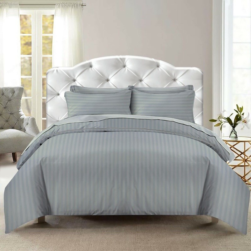 AAHO IT'S ALL ABOUT HOME Striped Duvet Cover Set with