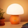 HANASS Cordless Mushroom Lamp, Rechargeable Bedside Table Lamp for Bedroom,