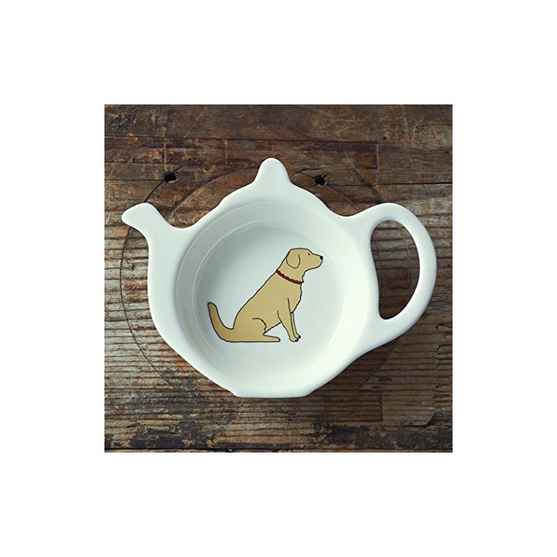 Sweet William Teabag Dish, Teapot Shape, Golden Retriever