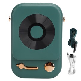 Portable Necklace Fan Desktop Handheld 3 Speed Adjustable Fan with Lanyard Green