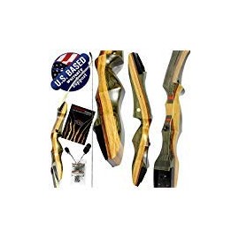 Southwest Archery Spyder Takedown Recurve Bow – 62" Hunting & Target Bow – Right & Left Hand – Draw Weight 20-60lb – Beginner to Intermediate – USA Company (20lb, Right Hand) – Includes Stringer Tool