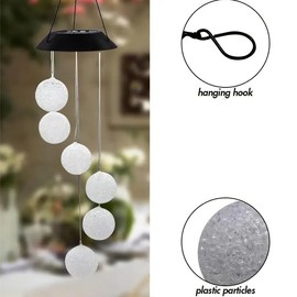 HFLYJPYW - Carillón de viento exterior que cambia de color, lámpara solar LED móvil para mamá, abuela, impermeable, luces solares para exteriores, para jardín, patio, fiesta, patio