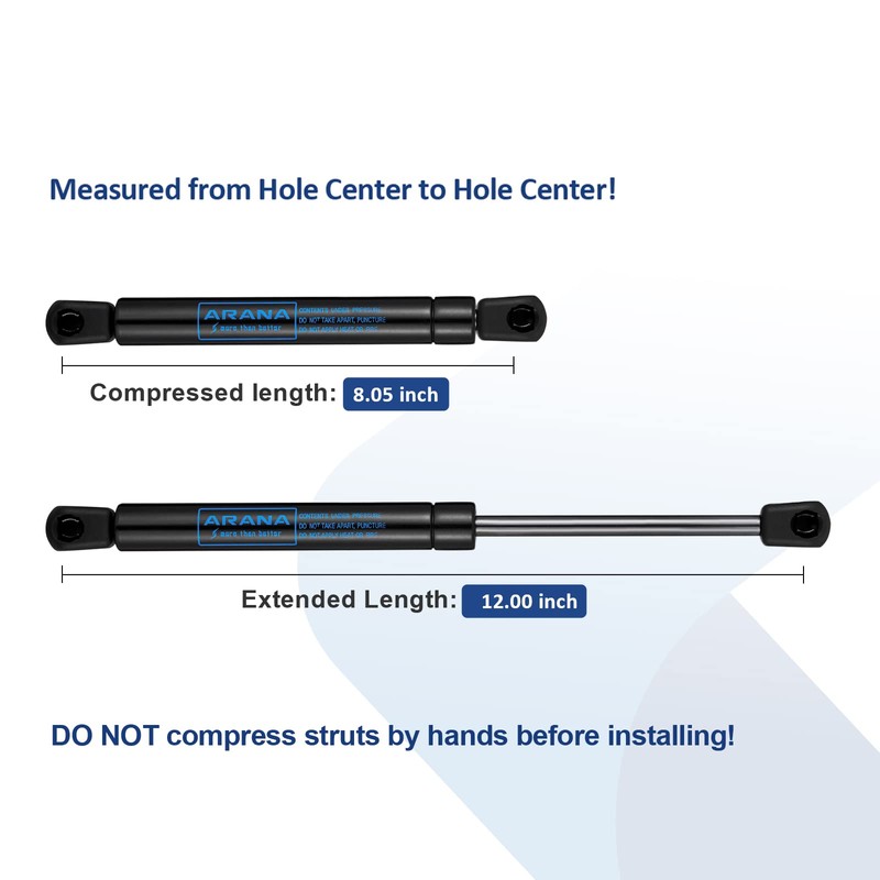 4420 12 inch 30Lb/134N Gas Struts, SX120PSS30 12" 30 Lb
