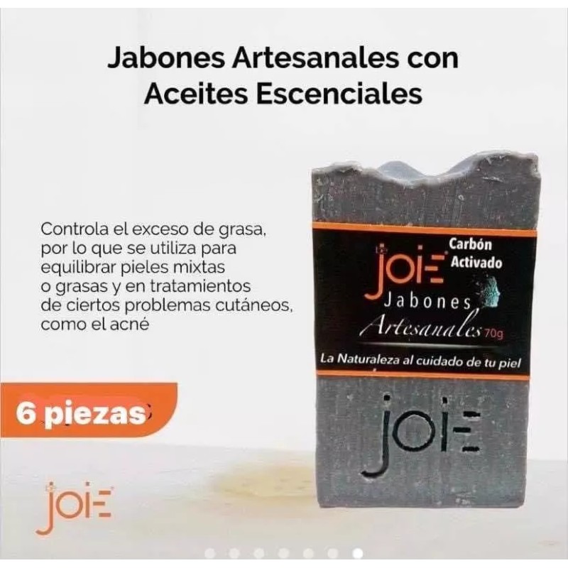 Be Joie Paquete (6) Jabón Artesanal Vegano De Carbón Activado