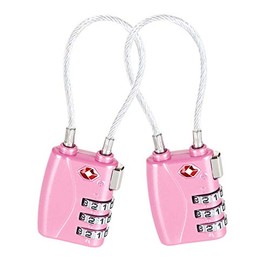 Candado para maletas Rosa aprobado por la TSA (2 piezas) / Set de dos candados para maletas/ crea tu propia combinación, perfecto para lockers del gimnasio, escuelas, maletines, equipaje, caja de herramientas y más!