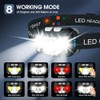 LHKNL Rechargeable LED Headlamp - Ultra-Light & Waterproof, 2-Pack