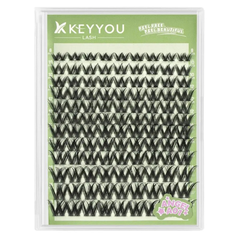 Kiyu 키유 래쉬 클러스터 144Pcs D 컬 엔젤 속눈썹 연장