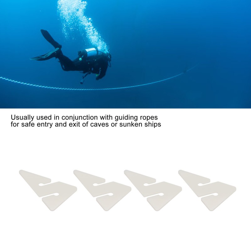4Pcs Scuba Dive Line Arrow Marker Wreck Cave Dive Triangle