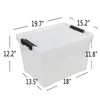 Afromy 4-Pack 50 Quart Large Clear Storage Box, Plastic Storage