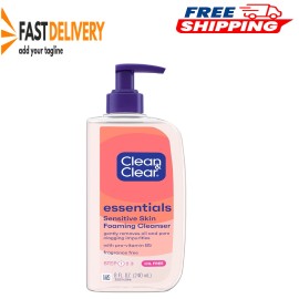 Essentials Clean & Clear Essentials Foaming Facial Cleanser, Oil-Free Daily Face Wash with