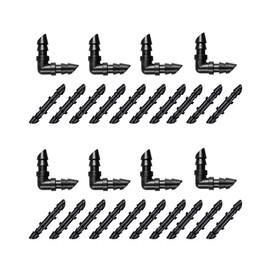 100 Pcs Barbed Irrigation Connectors BOYIDEW 1/4 Irrigation Fittings Tubing Fittings Kit for Flower Pot Garden Lawn for Drip or Sprinkler System